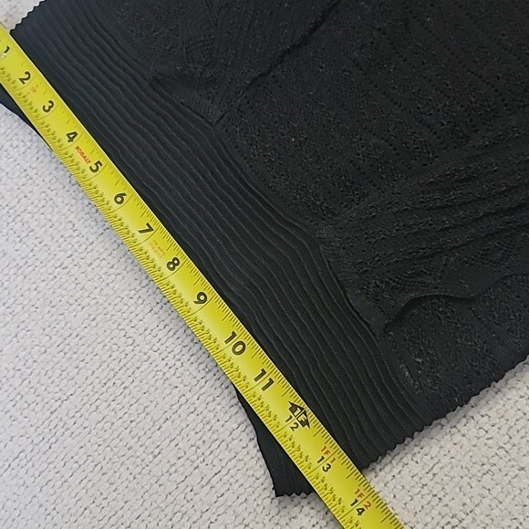 Zara Knit Black Italian Lace Crochet Ruffle Long-sleeved Top - Picture 14 of 14